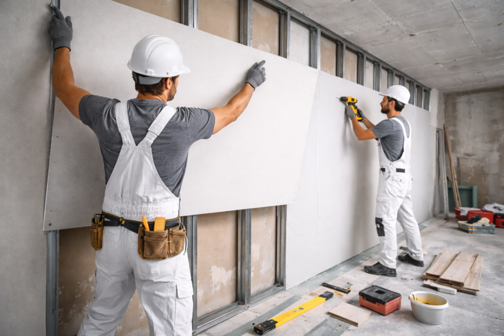 Gipso kartono montavimas Vilniuje – lubų ir pertvarų įrengimas